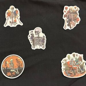 Floral skull stickers/decals.
